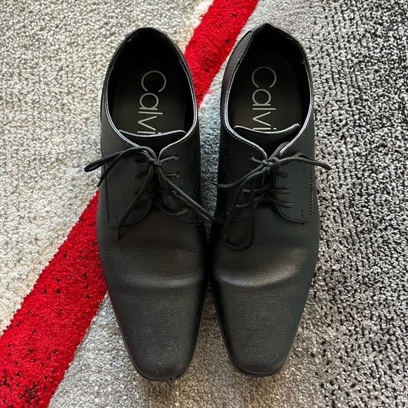 Calvin Klein Black Brodie Leather Oxford - Picture 1 of 5